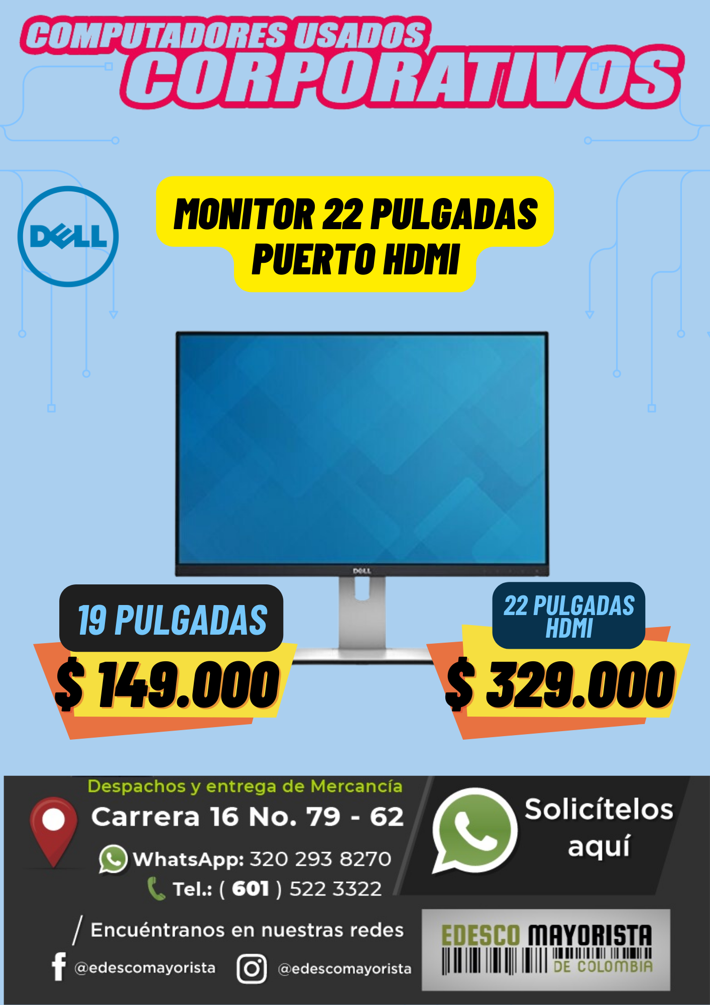 Monitores desde 149 mil